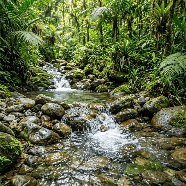 Pristine spring water