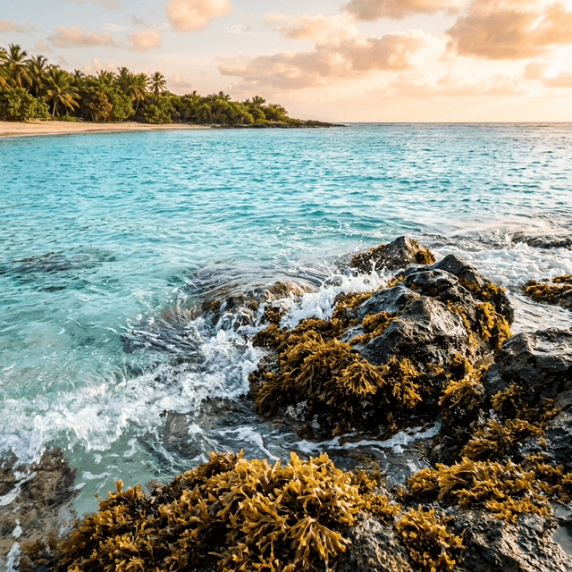 Crystal clear Caribbean water
